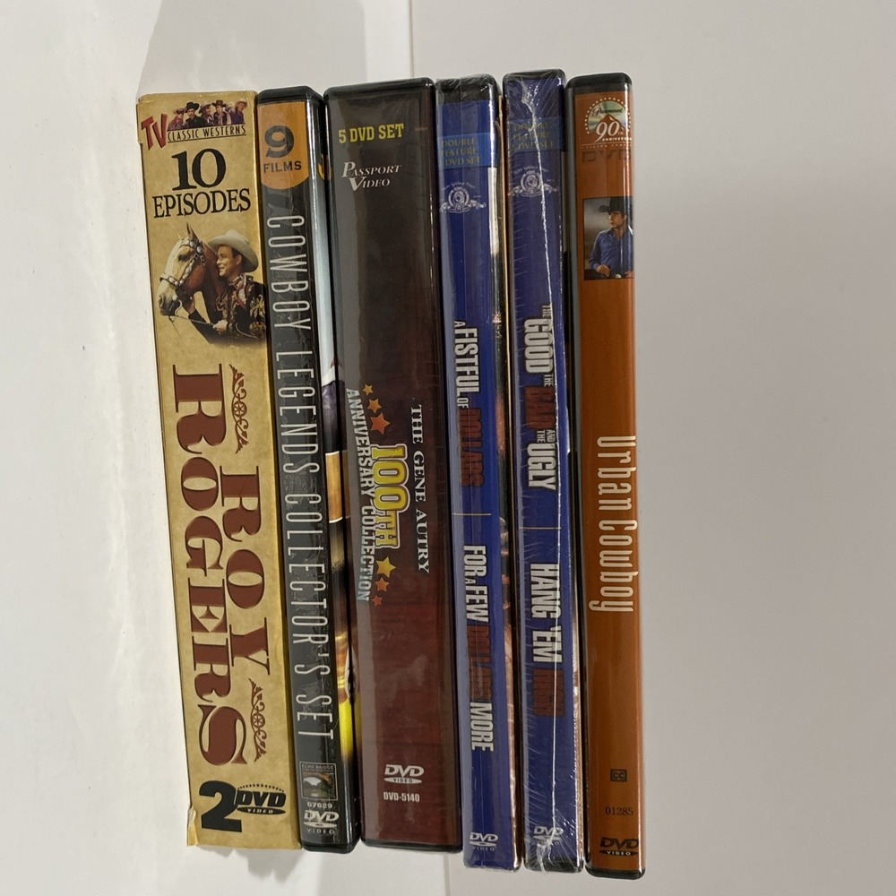 Western Cowboy DVD Lot Of 6 Single & Multi Disc Sets-‎ Mix Of New And Preowned